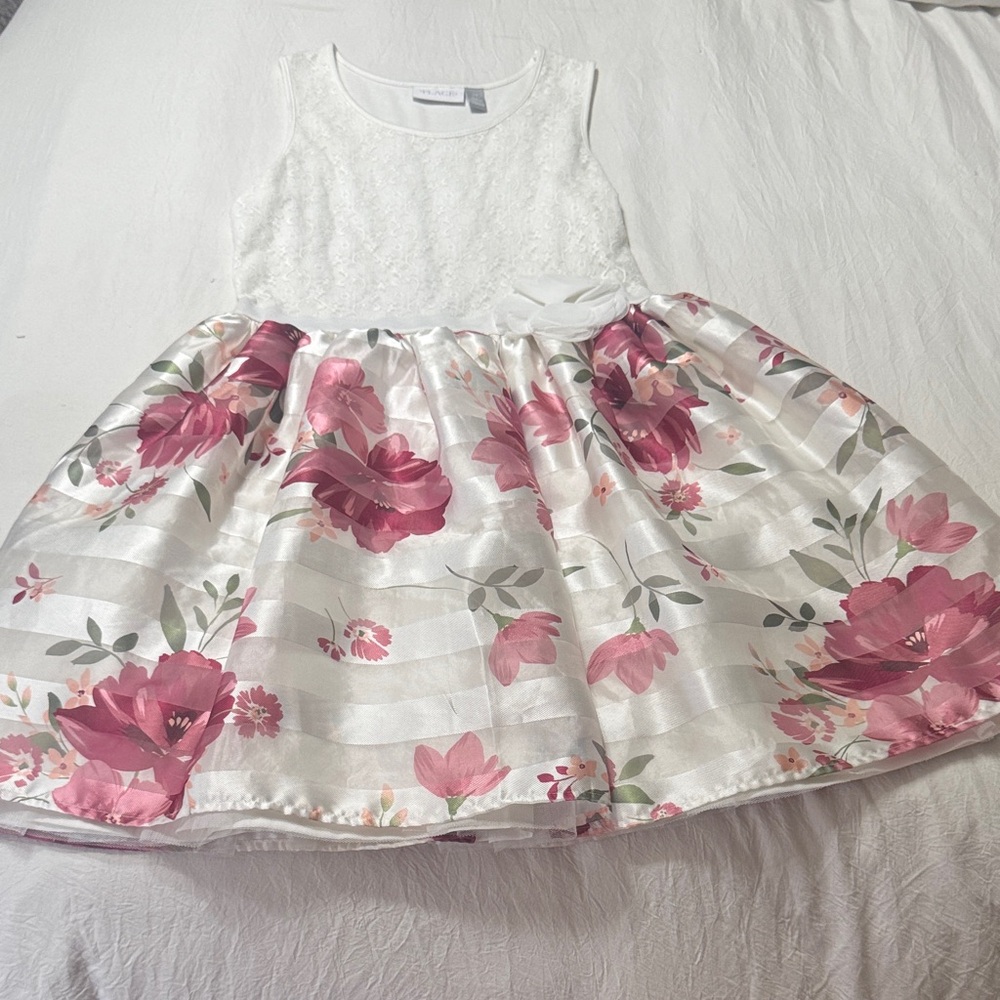 The Children's Place White and Pink Floral Dress